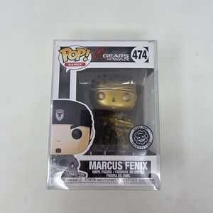 Funko Pop! Games Gears of War #474 MARCUS FENIX Exclusive Collector's Box Gold